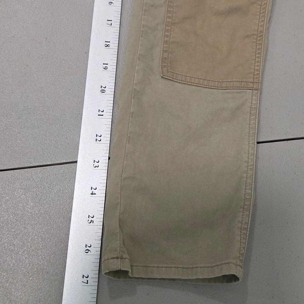 Hudson Womens Olive Green Bib Overalls S Skinny Cargo Gorpcore Made USA - Picture 15 of 16